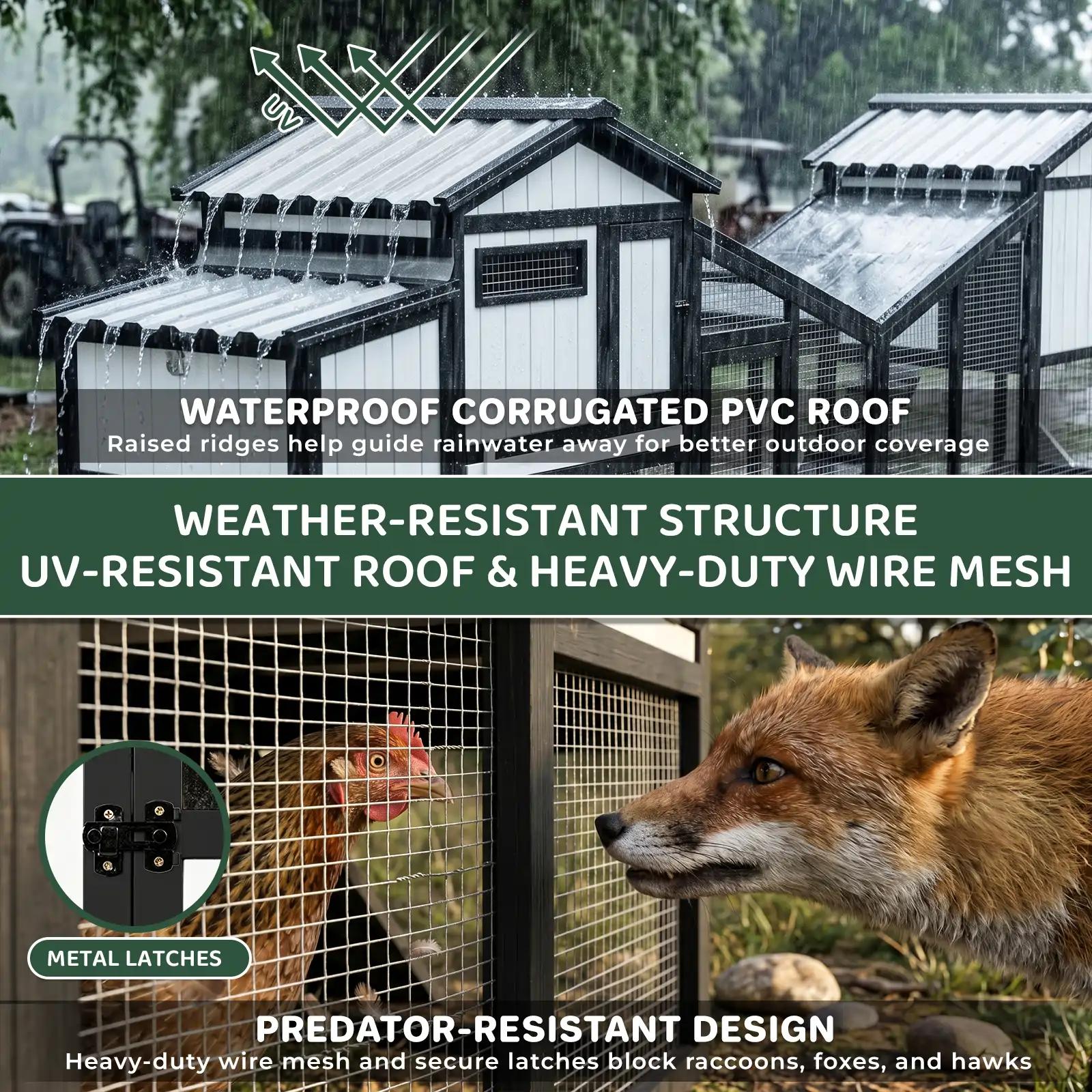 Modular Small Chicken Coop with Run for 2–3 Chickens - PET06