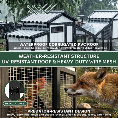 Modular Small Chicken Coop with Run for 2–3 Chickens - PET06