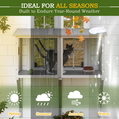 Cat Window Box, Window Catio Outdoor Enclosure-PET07