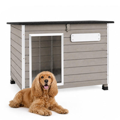 Small Dog House (33.8"L)Metal-Reinforced Chew-Proof Rainproof - PET63