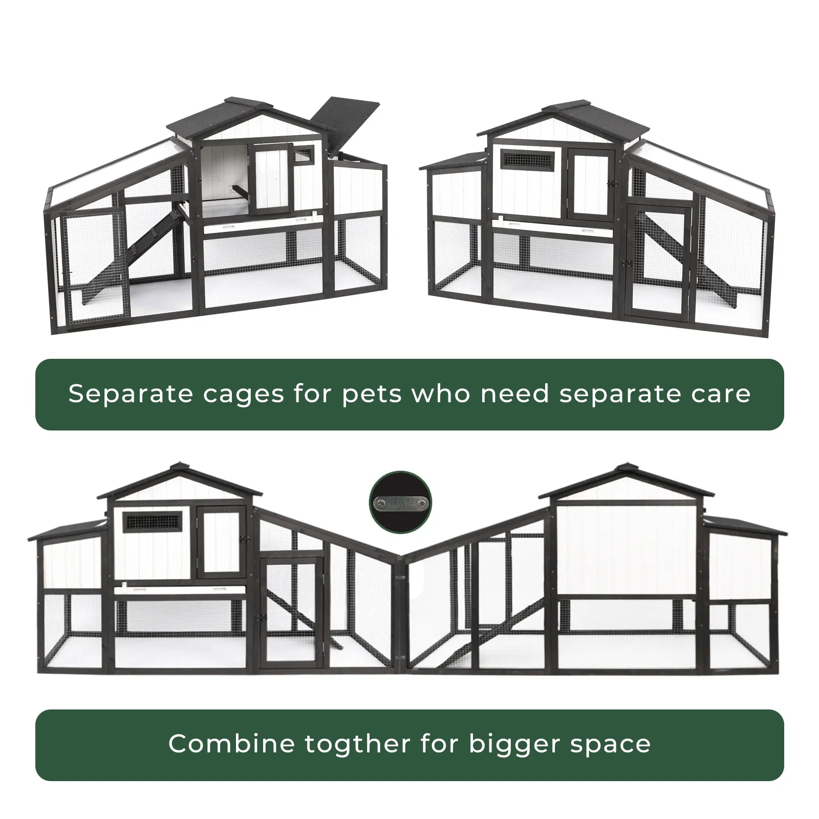 Modular Small Chicken Coop with Run for 2–3 Chickens - PET06