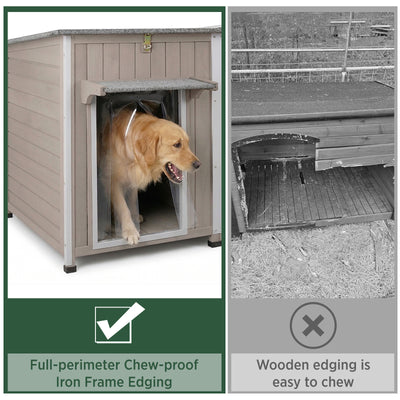 dog house for big dogs with chew-proof iron frame