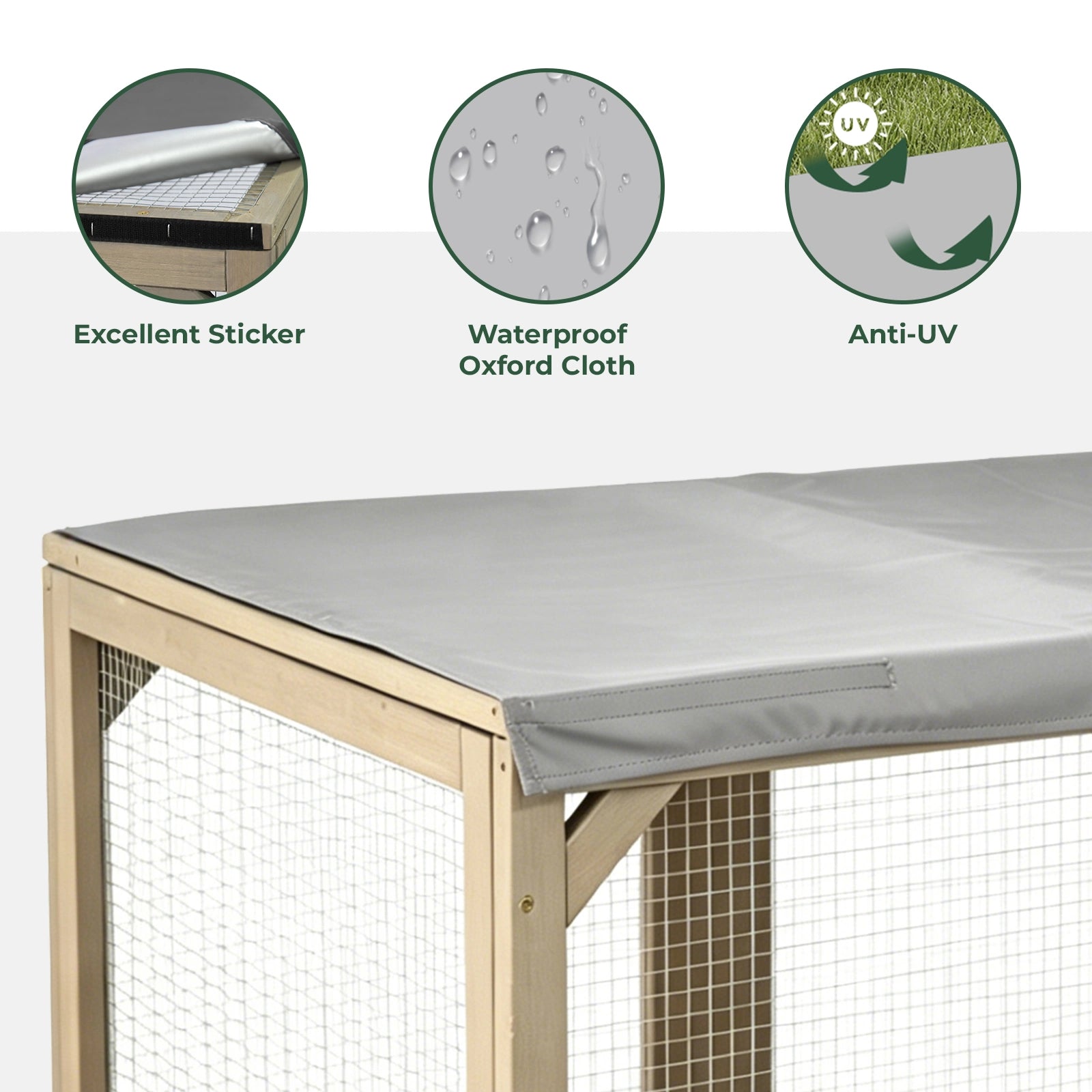 Large Solid Wood Outdoor Catio Enclosure with Platforms - PET16NEW