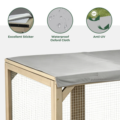 Large Solid Wood Outdoor Catio Enclosure with Platforms - PET16NEW
