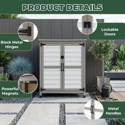38.8″L Outdoor Storage Shed, Garden Storage Cabinet-GF31