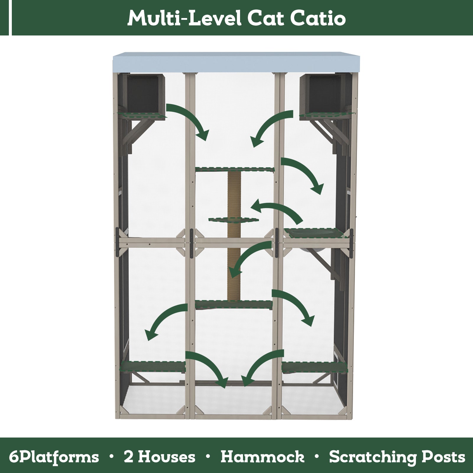Cat Window Catio-Expandable Outdoor Living Space for Multi-Cat Homes-PET94