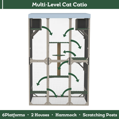 Cat Window Catio-Expandable Outdoor Living Space for Multi-Cat Homes-PET94