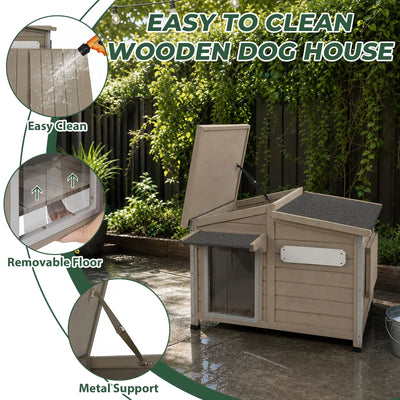 Medium Dog House（38.2"L） Metal-Reinforced Chew-Proof - PET69