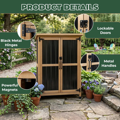 38.8″L Outdoor Storage Shed, Garden Storage Cabinet-GF31
