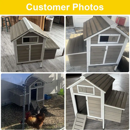 36″ Raised Hen House with Removable Tray-PET26