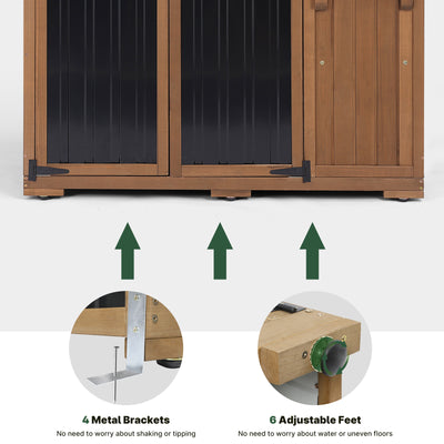 Extra Large (70.5 ″ Tall) Outdoor Storage Cabinet with Fold-Out Work Table-GF38