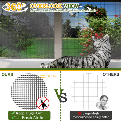 Cat Window Box, Window Catio Outdoor Enclosure-PET07