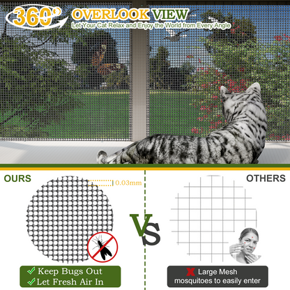 Cat Window Box, Window Catio Outdoor Enclosure-PET07