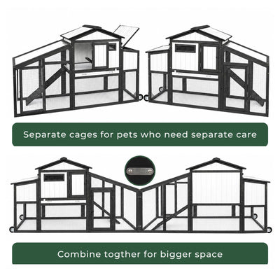Modular Small Chicken Coop with Run for 2–3 Chickens - PET06
