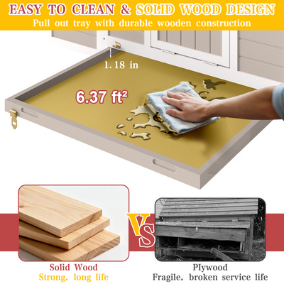 Large Expandable Chicken Coop with 6 Nesting Boxes & Run Ready-PET86