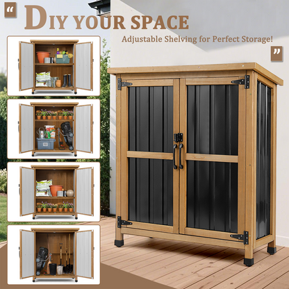 38.8″L Outdoor Storage Shed, Garden Storage Cabinet-GF31