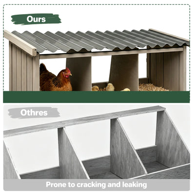 Triple Chicken Nesting Box with PVC Roof - PET56
