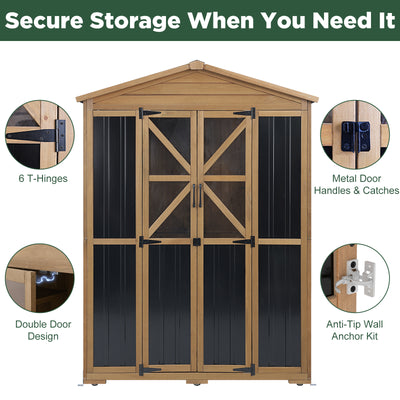 Extra Large (72.24 ″ Tall) Outdoor Storage Cabinet with Adjustable Shelves & Anti-Tip Kit - GF42