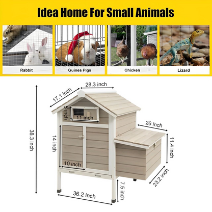 36″ Raised Hen House with Removable Tray-PET26