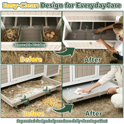 Large Expandable Chicken Coop – Modular Predator-Proof Hen House with Run &amp; Nesting Boxes (PET86 + PET88 Extensions)
