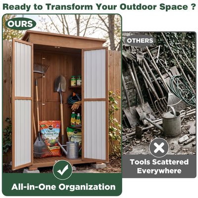 Extra Large (70.5 ″ Tall) Outdoor Storage Cabinet with Fold-Out Work Table-GF38