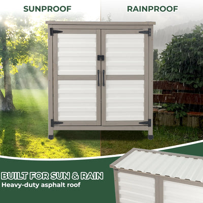 38.8″L Outdoor Storage Shed, Garden Storage Cabinet-GF31