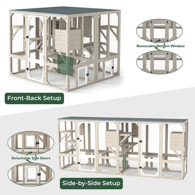 Medium Walk-In  Catio Enclosure with Window Access-PET78