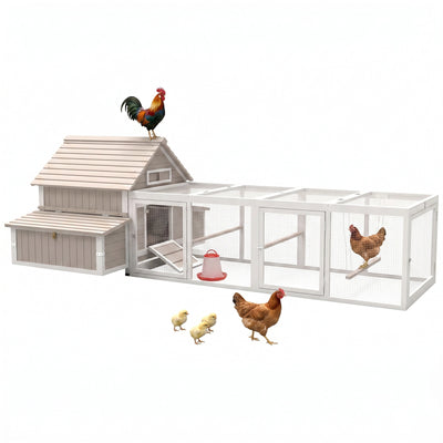 Large Expandable Chicken Coop – Modular Predator-Proof Hen House with Run &amp; Nesting Boxes (PET86 + PET88 Extensions)