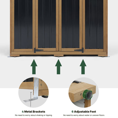 Extra Large (72.24 ″ Tall) Outdoor Storage Cabinet with Adjustable Shelves & Anti-Tip Kit - GF42