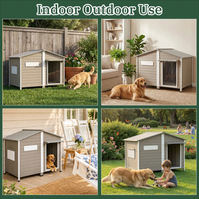 XL Dog House (55.1"L) - Chew-Proof Metal & Waterproof - PET57
