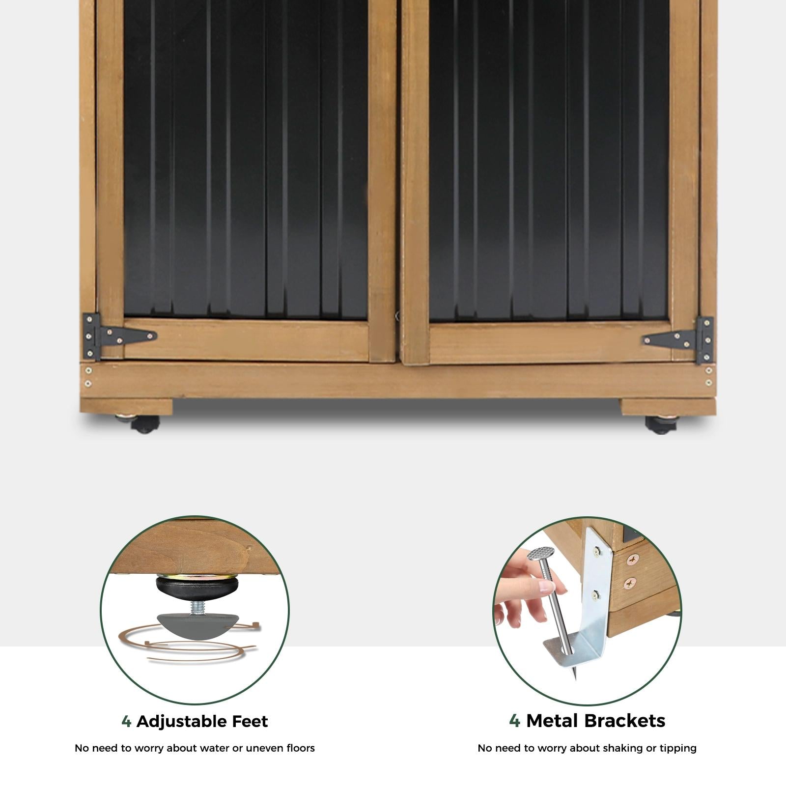 Indoor & Outdoor Waterproof Storage Cabinet with Shelves -GF32