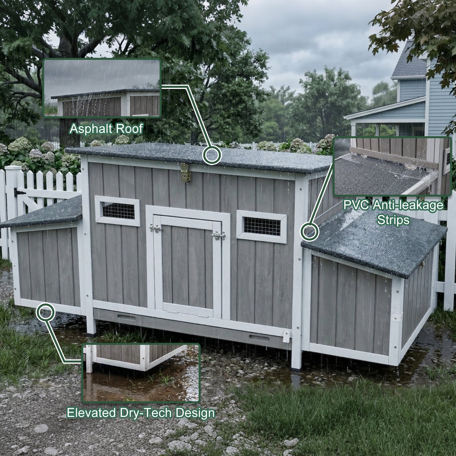 Medium Chicken Coop with Nesting Boxes for 3-5 Chickens - PET84