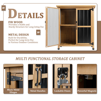 38.8″L Outdoor Storage Shed, Garden Storage Cabinet-GF31