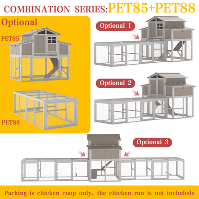 Medium Chicken Coop Predator-Proof for 2–4 Chickens Expandable to Large Coop
