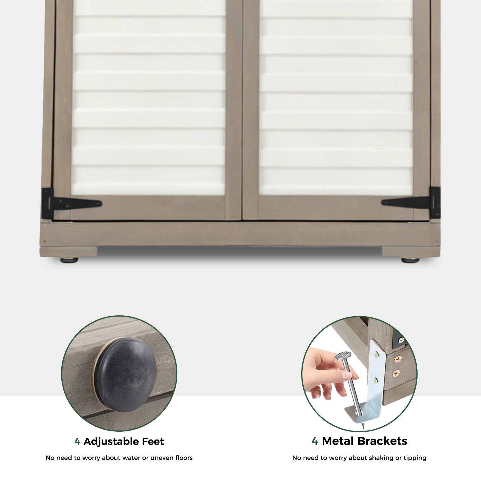 Indoor & Outdoor Waterproof Storage Cabinet with Shelves -GF32