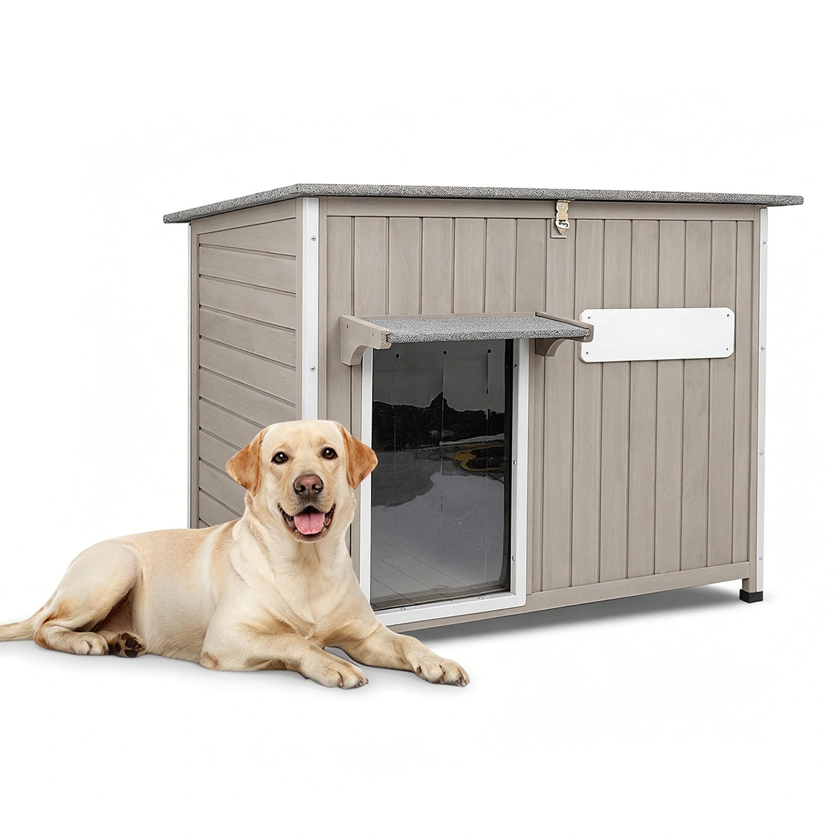 Large Dog House Metal Chew Proof 180lbs Capacity PET48