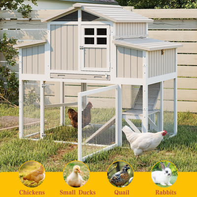 Medium Chicken Coop Predator-Proof for 2–4 Chickens Expandable to Large Coop