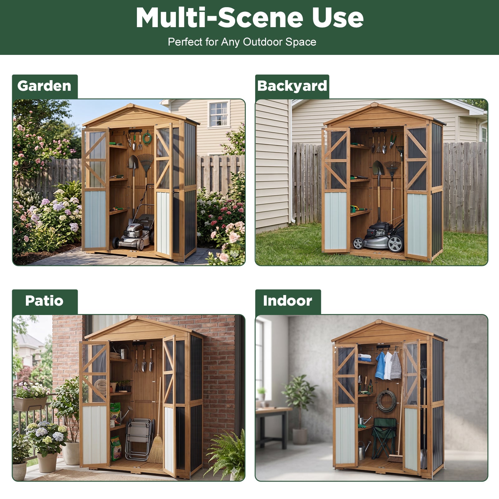 Extra Large (72.24 ″ Tall) Outdoor Storage Cabinet with Adjustable Shelves & Anti-Tip Kit - GF42