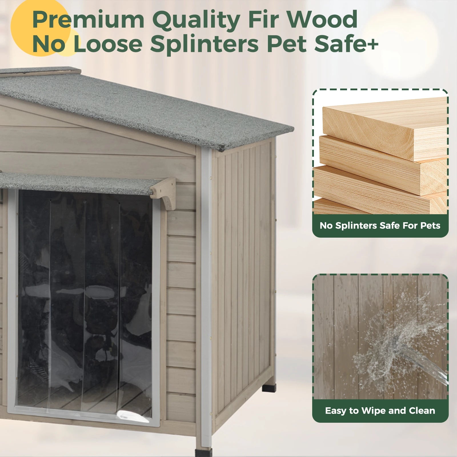 XL Dog House (55.1"L) - Chew-Proof Metal & Waterproof - PET57