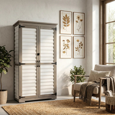 Indoor & Outdoor Waterproof Storage Cabinet with Shelves -GF32