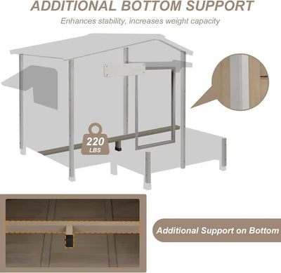 Small to medium dog entering PETSCOSSET outdoor kennel