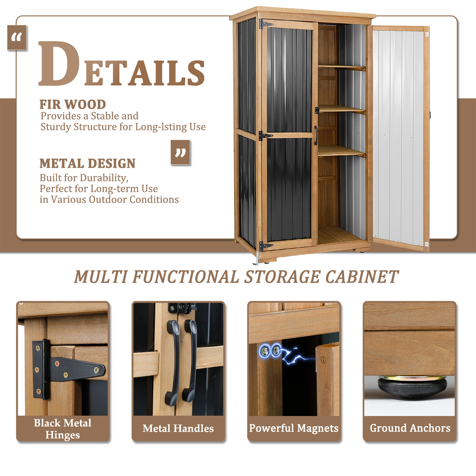 Indoor & Outdoor Waterproof Storage Cabinet -GF32