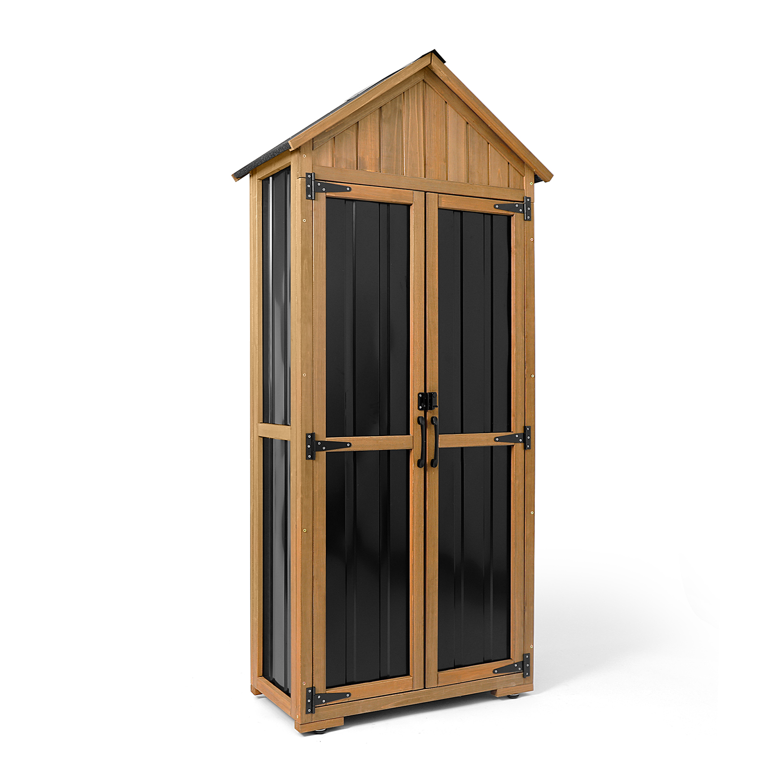 27.55″L Outdoor Storage Shed, Wooden Garden Tool Cabinet-GF34