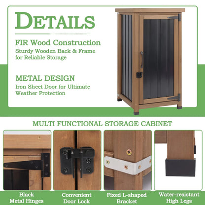 Weatherproof outdoor cabinet with adjustable shelves