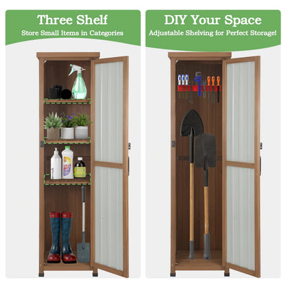 Weatherproof Tall Storage Cabinet for Patio or Backyard