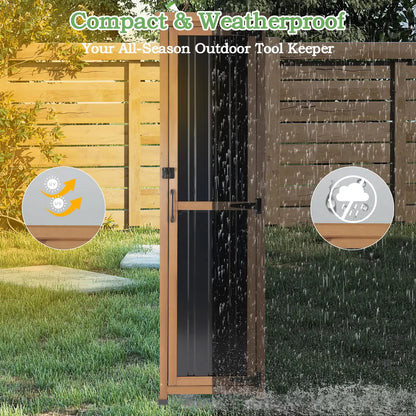 Durable Outdoor Wooden Cabinet with Black Finish