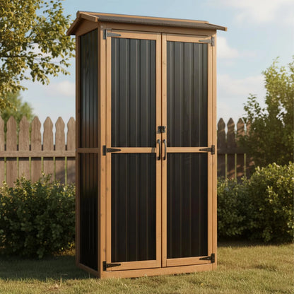 PETSCOSSET Outdoor Storage Cabinet for Garden Patio and Backyard