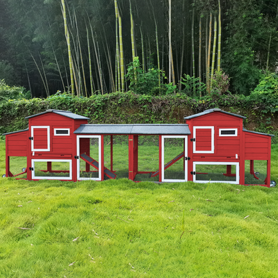 Small Chicken Coop with Run for 2–3 Chickens with Wheels – 2-Tier Stackable