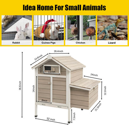Chicken Coop with Nesting Box,Pull Out Tray-PET25