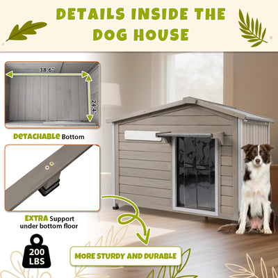Durable Fir Wood Structure and Metal-Edge Protection for Dog Kennel